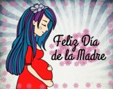 Mamá embarazada en el día de la madre