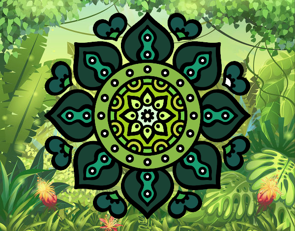 Mandala corazones árabes