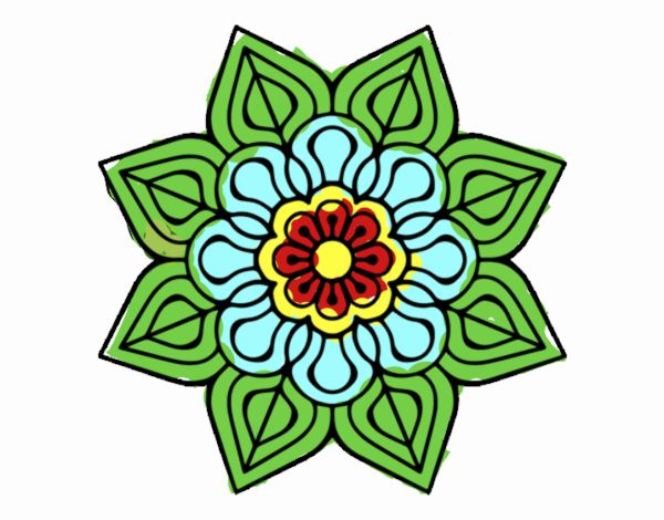 Mandala de flor sencilla