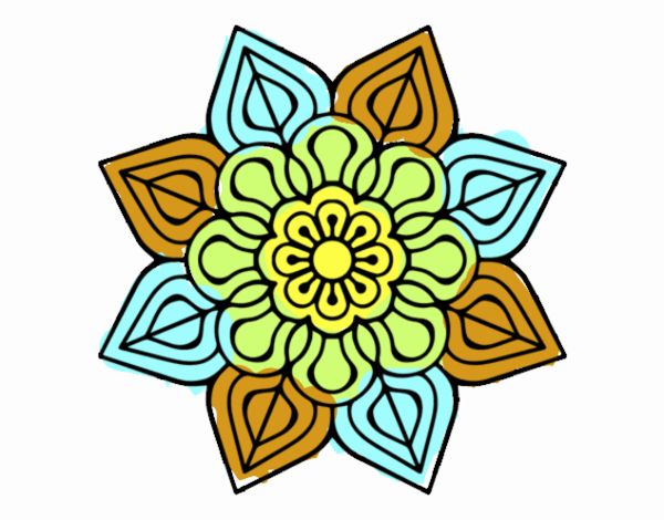 Mandala de flor sencilla