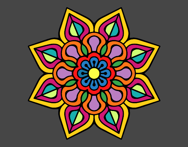 Mandala de flor sencilla