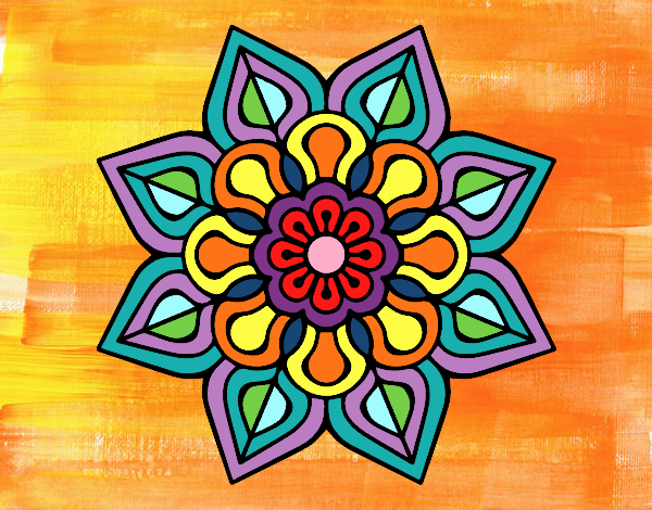 Mandala de flor sencilla