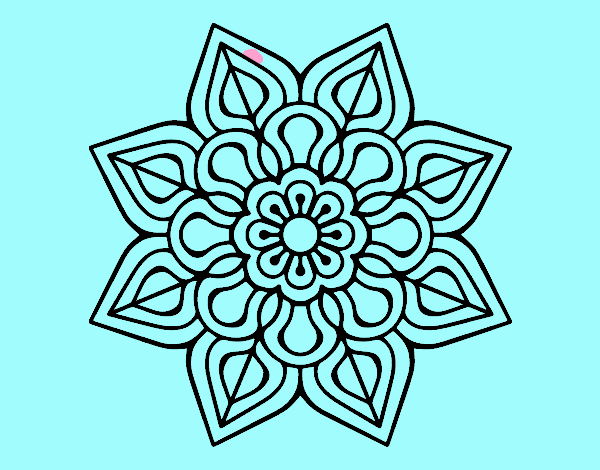 Mandala de flor sencilla