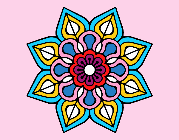 Mandala de flor sencilla