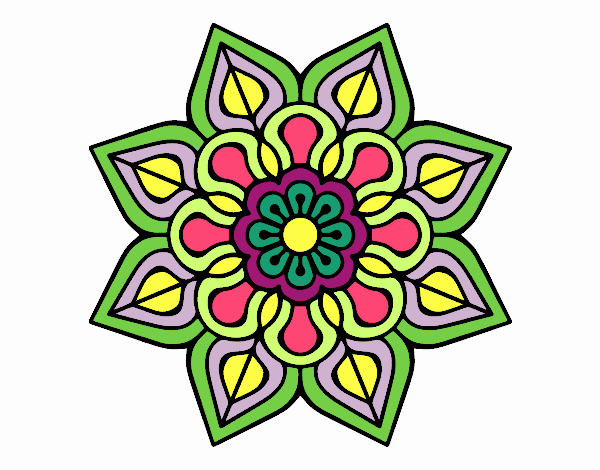 Mandala de flor sencilla