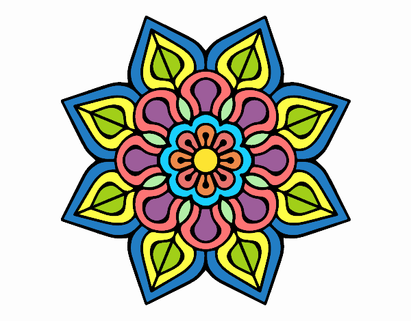 Mandala de flor sencilla