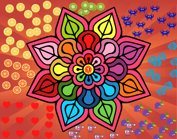 Mandala de flor sencilla