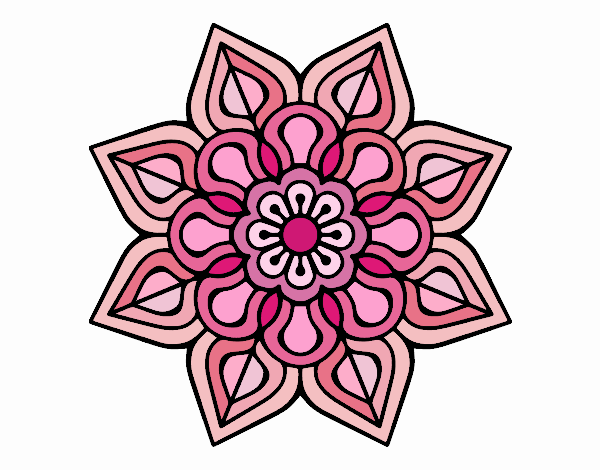 Mandala de flor sencilla