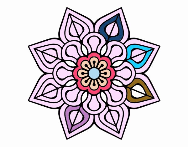 Mandala de flor sencilla