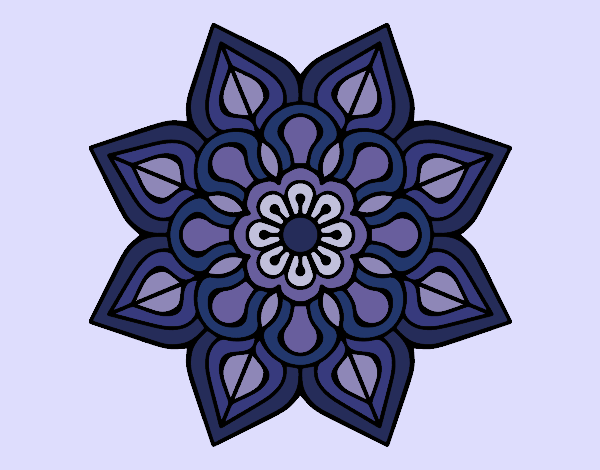 Mandala de flor sencilla