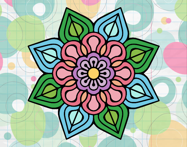 Mandala de flor sencilla