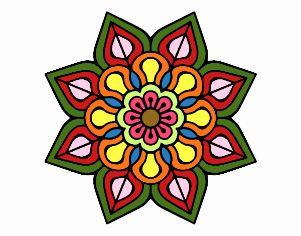 Mandala de flor sencilla