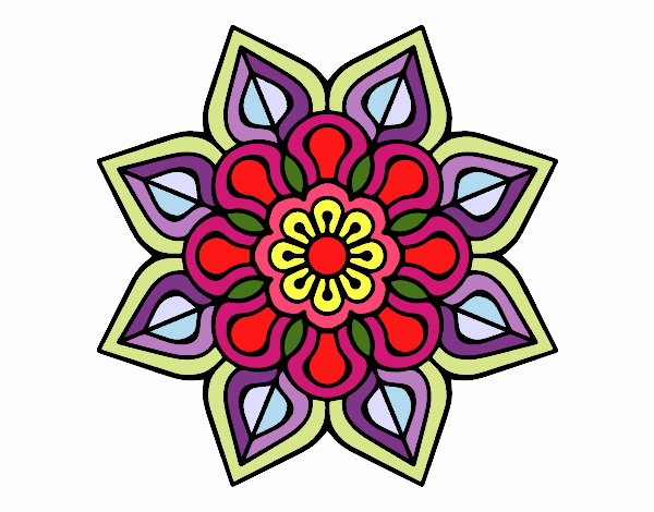 Mandala de flor sencilla