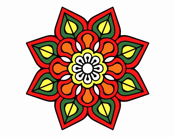 Mandala de flor sencilla