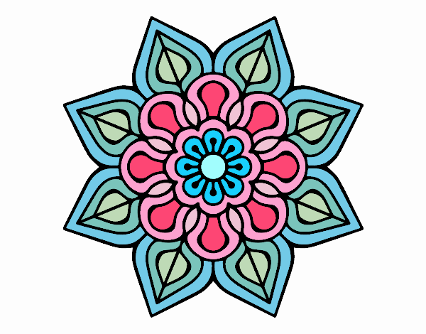 Mandala de flor sencilla