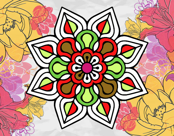 Mandala de flor sencilla