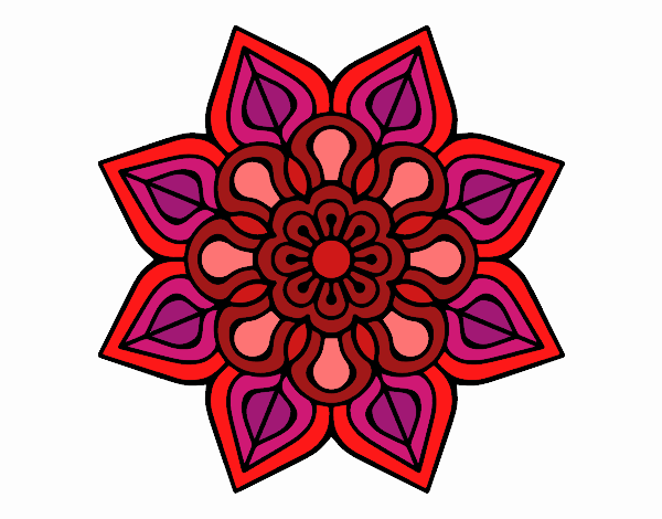 Mandala de flor sencilla