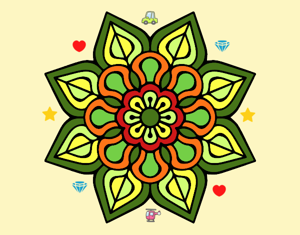 Mandala de flor sencilla