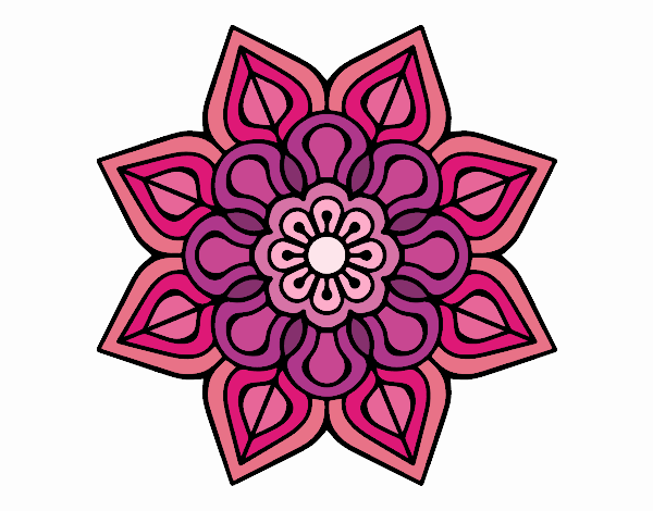 Mandala de flor sencilla