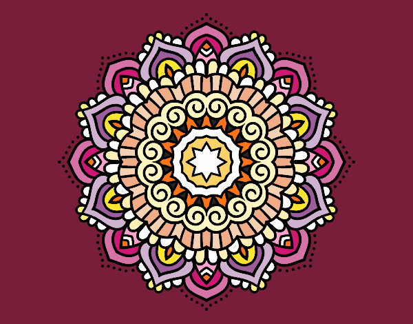 Mandala estrella decorada