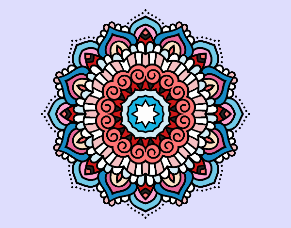 Mandala estrella decorada