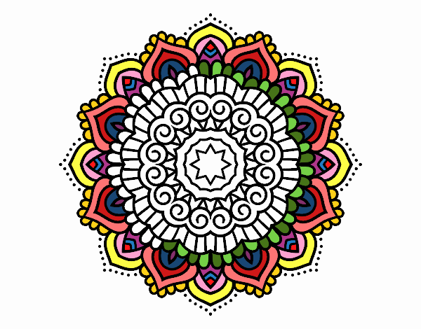 Mandala estrella decorada