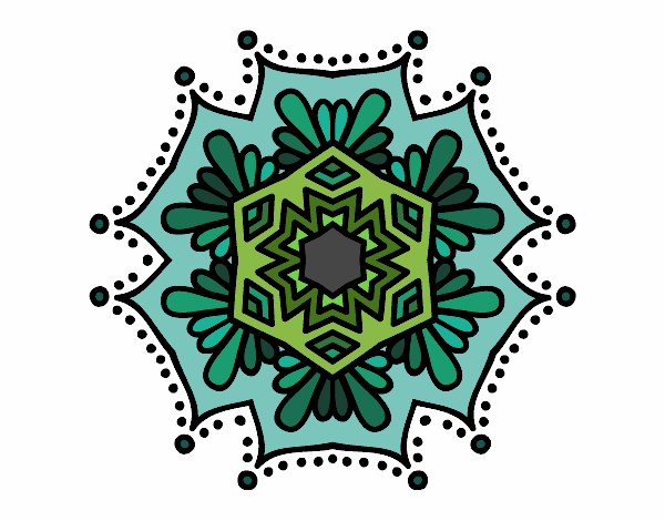 Mandala flor simétrica