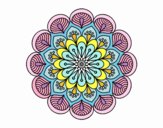 Mandala flor y hojas