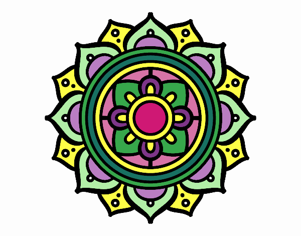 Mandala mosaico griego