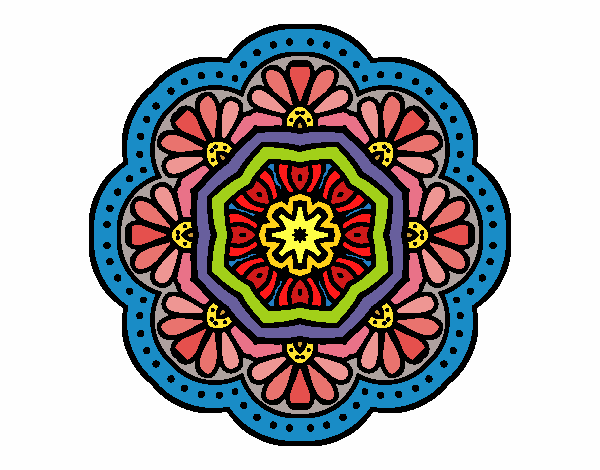 Mandala mosaico modernista