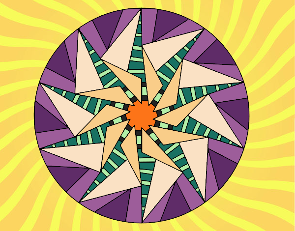 Mandala sol triangular