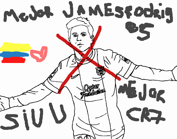 mejor cr7 y james rodriges q messi >:v