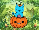 Un gatito de Halloween