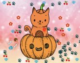 Un gatito de Halloween