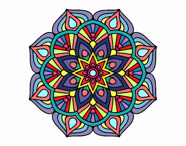 Un mandala de flor oriental