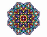 Un mandala de flor oriental