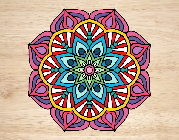 Un mandala de flor oriental