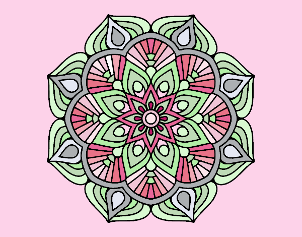 Un mandala de flor oriental