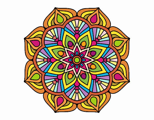 Un mandala de flor oriental