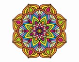 Un mandala de flor oriental