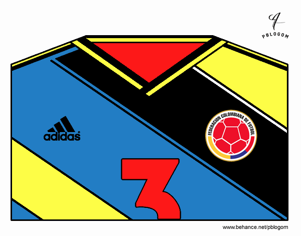 Camiseta del mundial de fútbol 2014 de Colombia