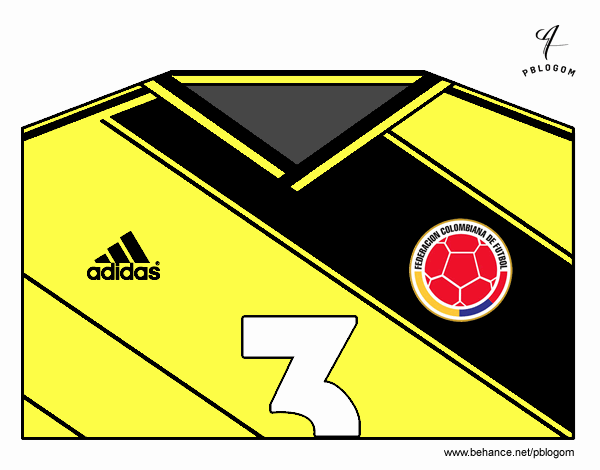 Camiseta del mundial de fútbol 2014 de Colombia