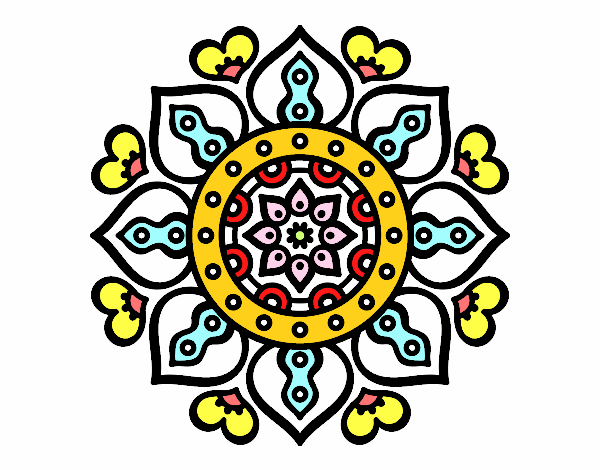 Mandala corazones árabes