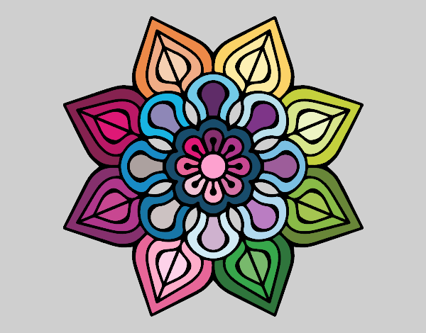 Mandala de flor sencilla