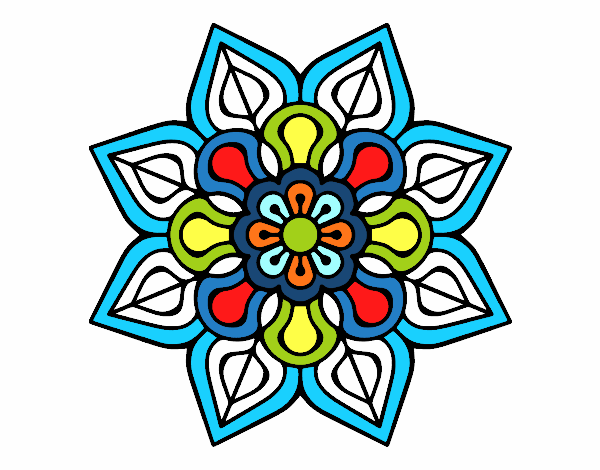 Mandala de flor sencilla