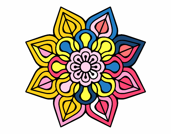 Mandala de flor sencilla