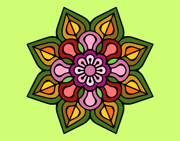 Mandala de flor sencilla