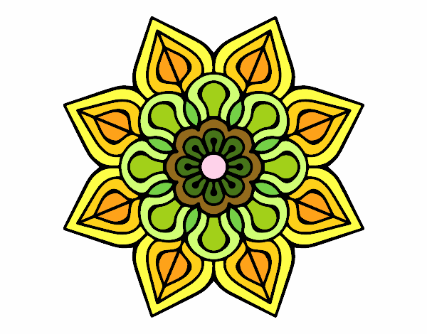 Mandala de flor sencilla