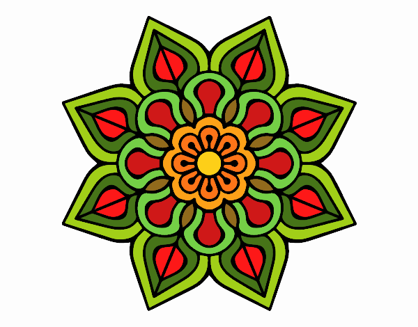 Mandala de flor sencilla