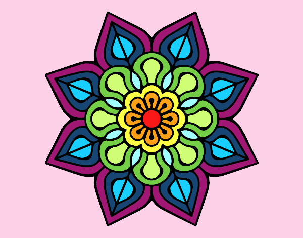 Mandala de flor sencilla